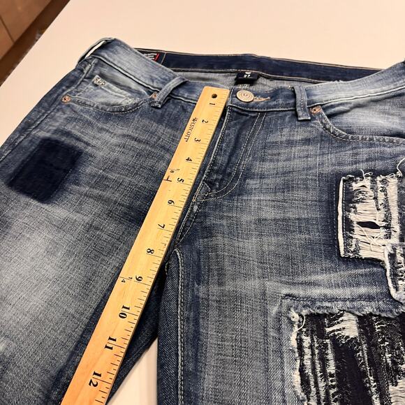 True Religion Blue Cameron Slim Boyfriend Jean Size 27 - Picture 10 of 11